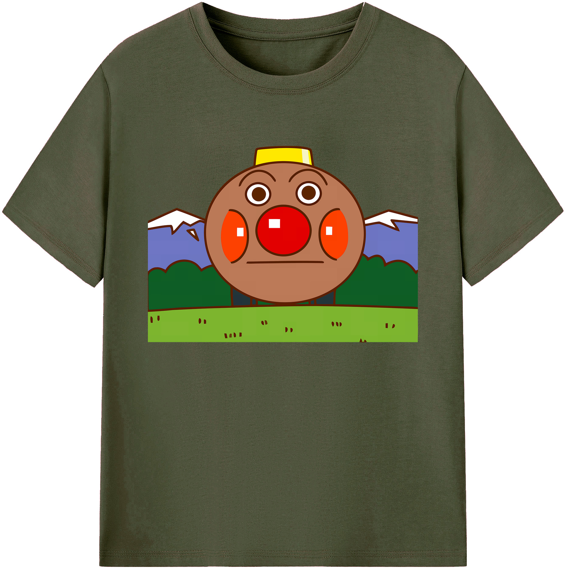 （画像用） アンパンマン Anpanman 綿100％ メンズ半袖Tシャツ｜肌触りやわらか＆通気性
